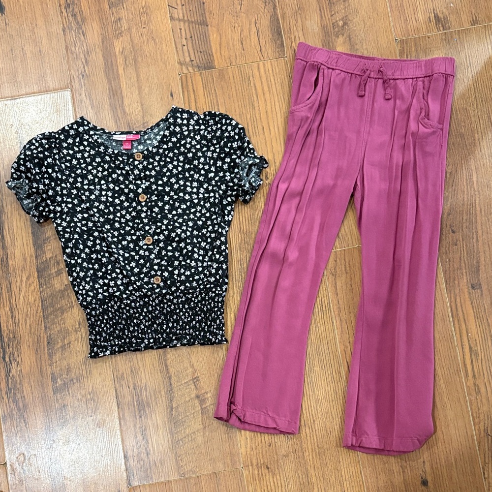 Penelope Mack Black and Pink Kids Matching Set